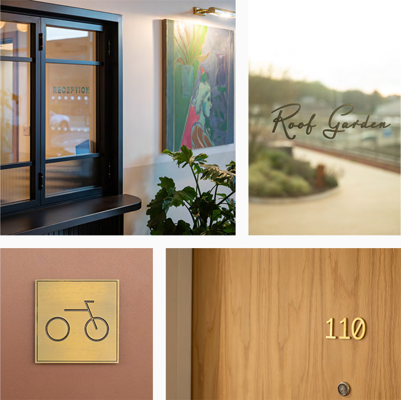 Brass Door signs, door numbers for the Kell